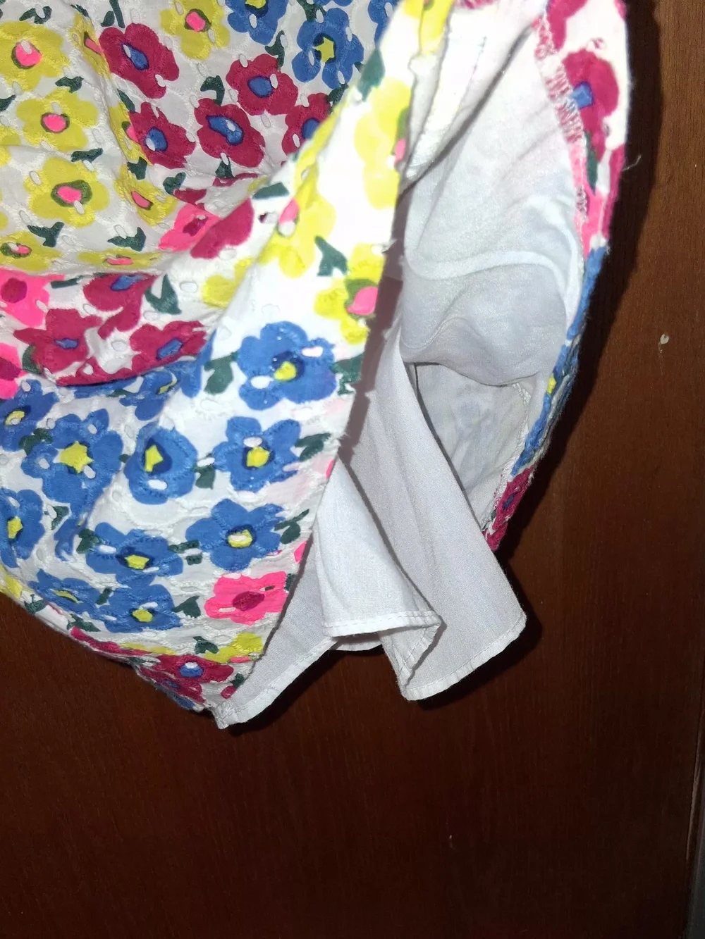 Pippa & Julie White Floral Sundress with Pink Blue Red Yellow Flowers